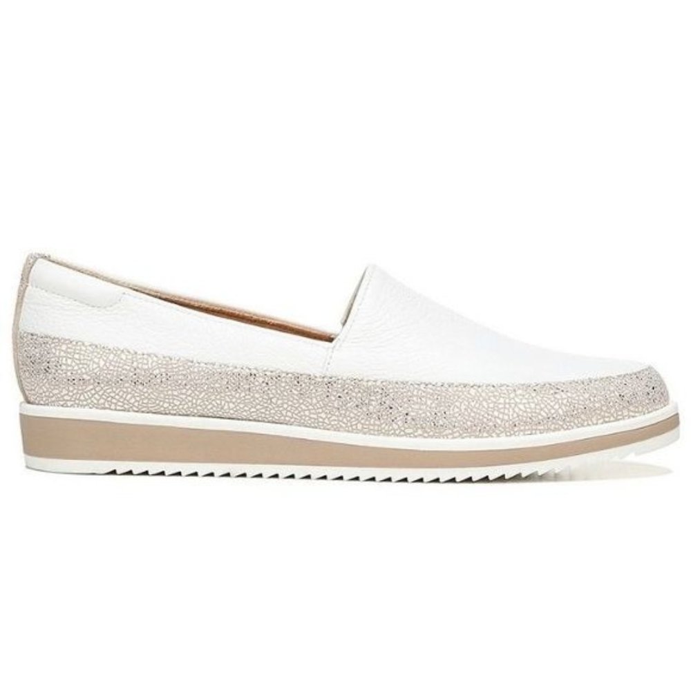 Naturalizer Beale Leather Metallic Crackle Trim Sporty Slip-Ons